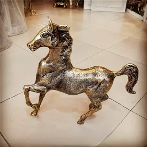 مجسمه اسب برنز آنتیک برنجی برنزی قلمزنی اعلا اسب دونده مبلمونسرا مدل 253143