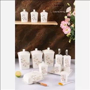 سرویس پاسماوری چینی چهارده پارچه فلاور مبلمونسرا مدل 293618