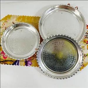 دیس مسی زنجان مدل داخل طرحدار قطر 27 ضخیم دسته و پایه دار مبلمونسرا مدل 270374