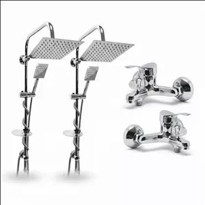 ست 4 عددی شیر حمام با دوش دوکاره استیل (5 سال گارانتی شیرآلاتارسال رایگان)