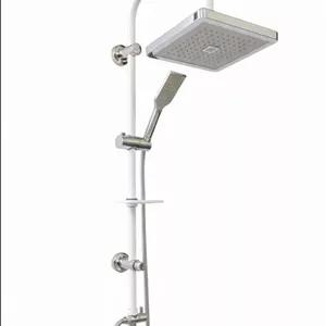 علم دوش یونیورست رسوب‌گیر دستی سفید کروم