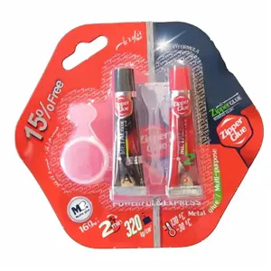 چسب دوقلو  رنگی 14 گرمی زیپر