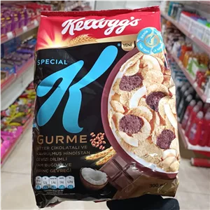کورن فلکس با شکلات تلخ و نارگیل پرک 300 گرم اسپشیال کی گورمه کلاگز
