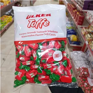 تافی اولکر با طعم هندوانه Ulker Toffe Karpuz Aromali بسته یک کیلویی