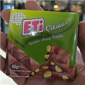 شکلات تخت اتی پسته ای تبلت eti وزن 60 گرم