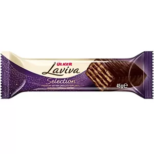 ویفر سلکشن لاویوا اولکر با روکش شکلات تلخ و مغز کرم کاکائو Ulker Laviva Selection وزن 45 گرم