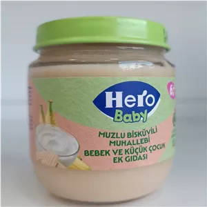 پوره میوه ماست و موز و بیسکوییت 120گرمی  6 هیرو Hero