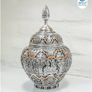 شکلات خوری قلم زنی دست اسلیمی و صورت مسی با روکش قلع با ضمانت اصالت کیمیاترنج