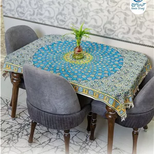 سفره قلم کاری طرح شیخ لطف الله رنگ طبیعی  سفره قلم کار صنایع دستی کیمیا ترنج