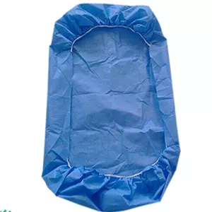 ملحفه دور کشدار آبی سایز 80 در 220 سانت