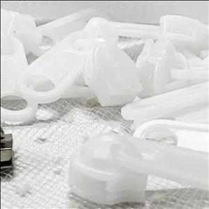 سرزیپ 5 لاکی دنده پلاستیکی رنگ سفید  (بسته 100عددی)