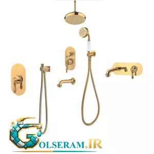 شیرالات هودین - ست شیرالات توکار راگنار طلایی مات