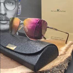 عینک آفتابی زنانه مردانه تیتانیوم هلن کلر شیشه رنگی