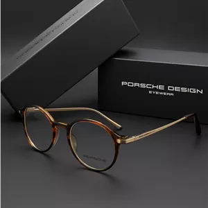 فریم عینک طبی گرد فلز کائوچو زنانه مردانه پورشه دیزاین مدل 20135