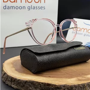 فریم عینک طبی زنانه صورتی الماسی فیلیپ فابین مدل 9016