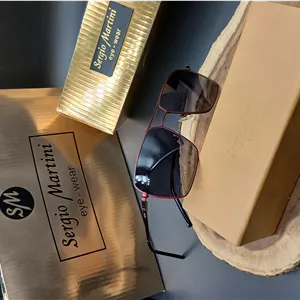 عینک آفتابی مردانه فلزی چند ضلعی کلاسیک سرجیو مارتینی مدل 1509