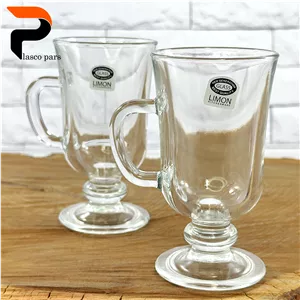 لیوان پایه دار 260 بلند شیشه ای لیمون