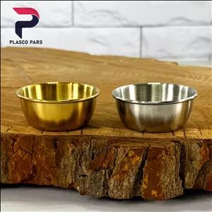 کاسه مزه خوری استیل طلایی کوچک