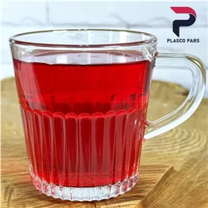 لیوان شیاردار دسته دار 280 لیمون