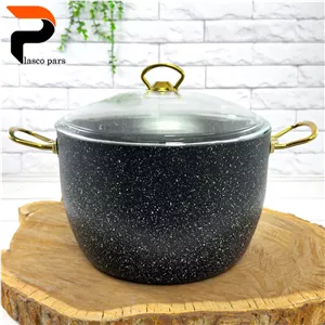 قابلمه 28 دیپ درب پیرکس بلند مشکی هاناتک