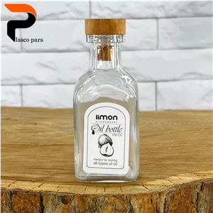 بطری 130 میل درب چوبی لیمون