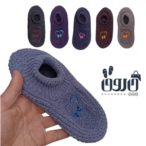 پاپوش زنانه بافتنی برند نیکتا طرح قلب کد 1687