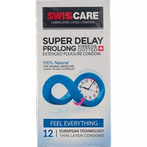 کاندوم سوئیس کر مدل SUPER DELAY بسته ۱۲ عددی
