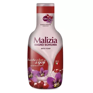 شامپو بدن گوجی مالیزیا Malizia رطوب رسان حاوی عصاره گوجی بری و گل ها حجم ۱ لیتر