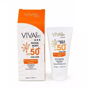 ضد آفتاب بی رنگ ویواش spf 50 حجم 50 میل