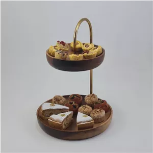 آجیل و شکلات خوری شیرینی‌خوری-آجیل وتنقلات چوبی مدل Walnut Elegance 2 