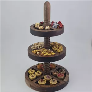 مزه خوری آجیل و تنقلات چوبی مدل Walnut Twist