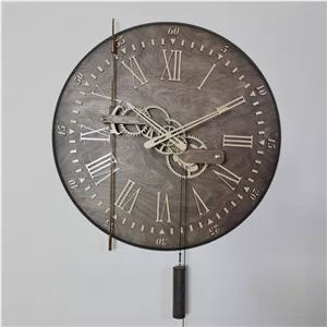 ساعت دیواری چوبی چرخ دنده ای مکانیکی رشنو چوب کد 4004