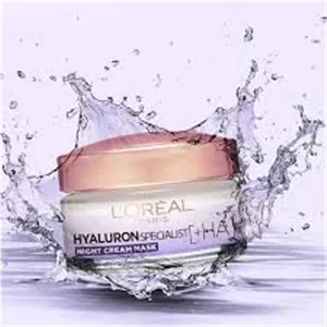کرم شب هیالورونیک اسید لورال اصل آبرسان قوی و ضد چروک حجم 50میل LOREALHYALURON SPECIALIST