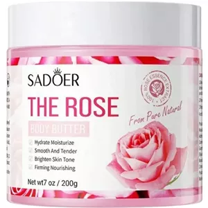 کره بدن بدون پارابن سادور مدل گل رز وزن 200 گرم SADOER اصل چین