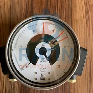 Bourdon tube pressure gauge with  EX switch contacts - 332.30.160 wika-مانوستات ویکا