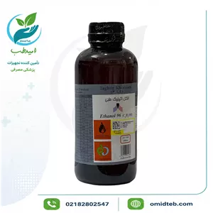 الکل طبی تقطیر خراسان ۹۶٪ حجم ۱۰۰۰ میلی‌لیتر