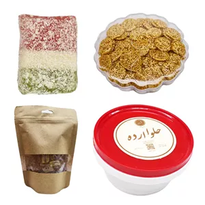 پک شیرینی (حلوا اردهآبنباتباسلوقسوهان کنجدی)