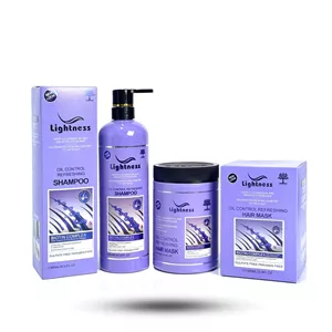 پک شامپو و ماسک مو کنترل چربی و ضد شوره لایتنس بدون سولفات مدل Biotin Complex
