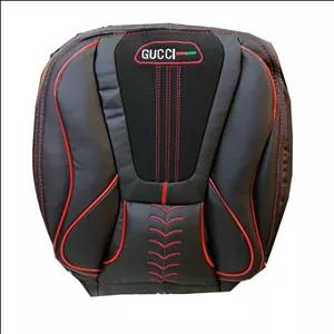 روکش صندلی چرم اسپایس طرح گوچی 206-207 و رانا | رنگ مشکی نوار قرمز