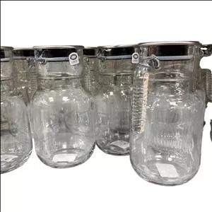 پارچ شیشه ای یک لیتری درب استیل لیمون