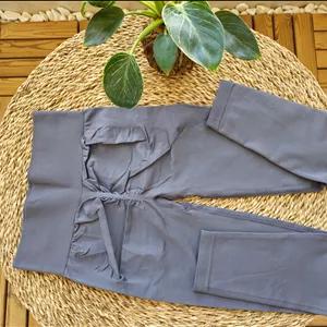 لگ زنانه پشت چین دار سیملس طوسی سایز L-XL