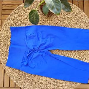 لگ زنانه پشت چین دار سیملس مدیوم آبی کاربنی