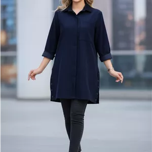 مانتو پاییزه مخمل ریز تک جیب فری سایز - قد ۷۷ - سایز ۳۸ تا ۴۶ - ۸ رنگ