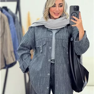 مانتو جیب صلیبی طرح آبشاری - فوتر کش درجه یک - فری سایز 38 تا 50