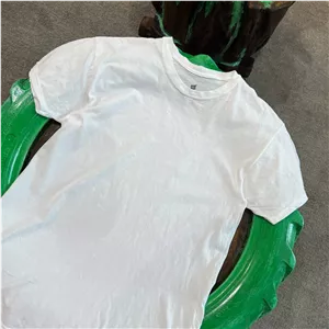 تیشرت یقه گرد سفید ساده استوک اورجینال-Hanes-سایزM-استوک مارکباز