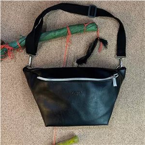 کیف کمری زنانه مشکی چرم  ZARA-طبیعی اورجینال-استوک مارکباز