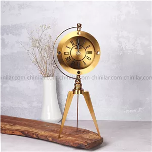 ساعت رومیزی ارتمیس گلد پایه دار
