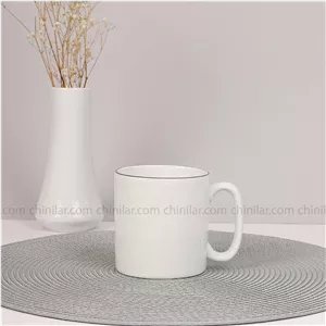 ماگ استوانه بست لب طلا چینی تقدیس