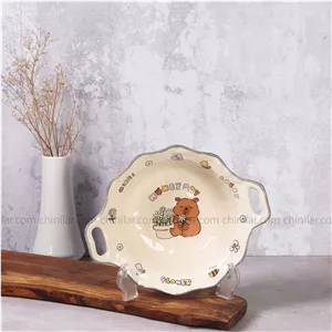کاسه 2 دسته استون ور کاپی بارا طرح خرس و زنبور