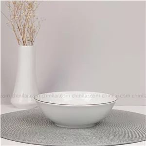 کاسه بزرگ خورشت بست لب طلا چینی تقدیس